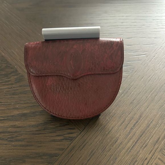 Cartier Vintage Burgundy Leather Coin Holder FULL INCLUSION - Picture 2 of 14